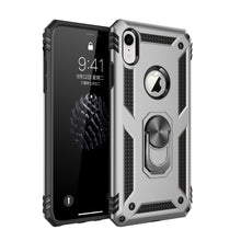 Load image into Gallery viewer, For iPhone XR Armor Shockproof TPU + PC Protective Case with 360 Degree Rotation Holder