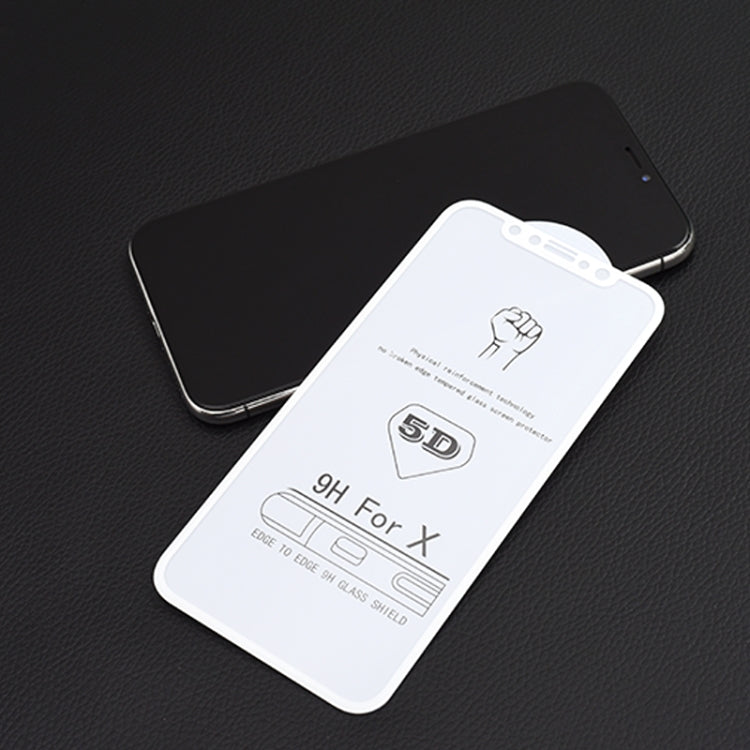 For iPhone XR 9H 5D Full Glue Full Screen Tempered Glass Film, For iPhone XR (1 PC)
