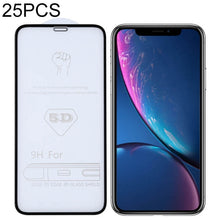 Load image into Gallery viewer, For iPhone XR 25pcs 9H 5D Full Glue Full Screen Tempered Glass Film, For iPhone XR (25 PCS)