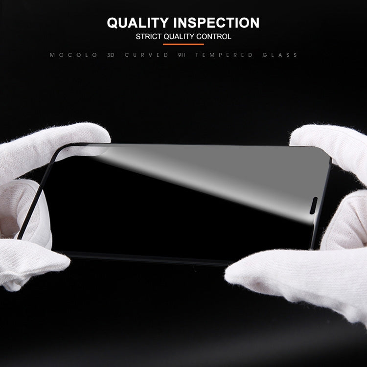 For iPhone 11 / XR mocolo 0.33mm 9H 3D Round Edge Privacy Anti-glare Tempered Glass Film