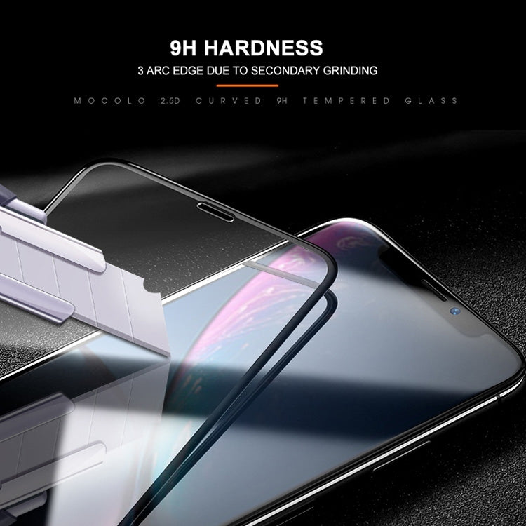 For iPhone 11 / XR mocolo 0.33mm 9H 2.5D Silk Print Tempered Glass Film