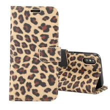 Load image into Gallery viewer, For iPhone XS Leopard Pattern Horizontal Flip Leather Case with Holder &amp; Card Slots