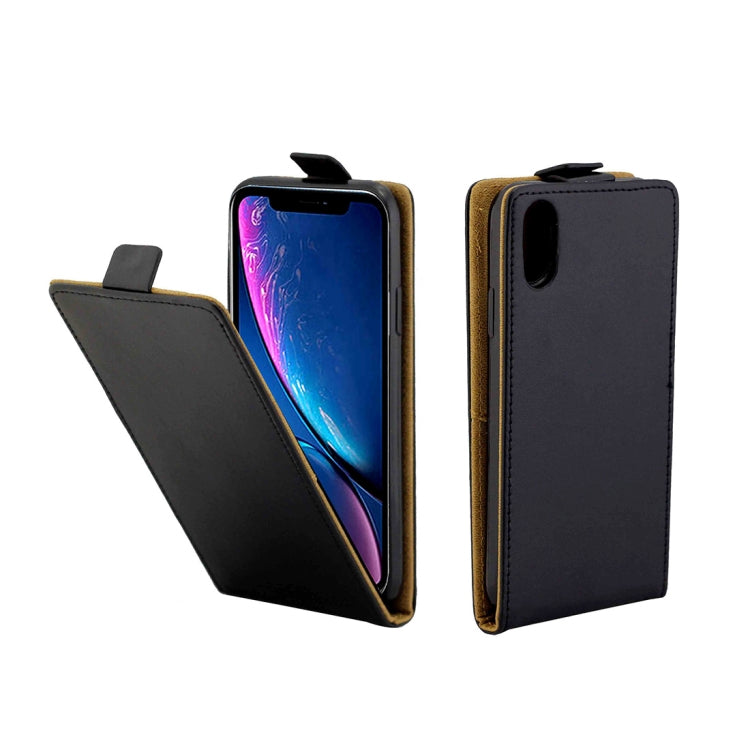 For iPhone XR Business Style Vertical Flip TPU Leather Case with Card Slot