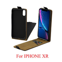 Load image into Gallery viewer, For iPhone XR Business Style Vertical Flip TPU Leather Case with Card Slot