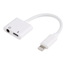 Load image into Gallery viewer, GL011 2 in 1 8 Pin Female + 3.5mm Female to 8 Pin Male Audio Charging Adapter