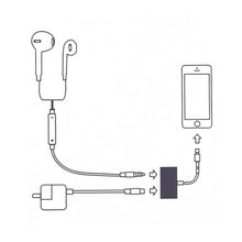 Load image into Gallery viewer, GL011 2 in 1 8 Pin Female + 3.5mm Female to 8 Pin Male Audio Charging Adapter