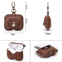 Load image into Gallery viewer, CF1108 For AirPods Pro Crazy Horse Texture Earphone Protective Leather Case with Hook