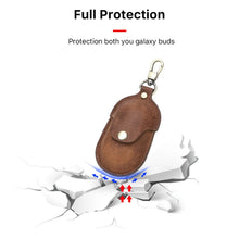 Load image into Gallery viewer, CF1109 For Galaxy Buds Crazy Horse Texture Clamshell Earphone Protective Leather Case with Hook