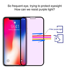 Load image into Gallery viewer, For iPhone 11 Pro / XS / X Anti-scratch 9H 10D Full Screen Purple-ray Tempered Glass Film