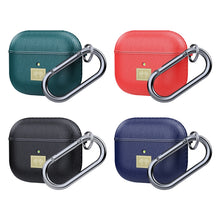 Load image into Gallery viewer, Leather Texture Earphone Protective Case with Hook for AirPods 3