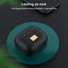 Load image into Gallery viewer, Leather Texture Earphone Protective Case with Hook for AirPods 3