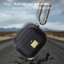 Load image into Gallery viewer, Leather Texture Earphone Protective Case with Hook for AirPods 3