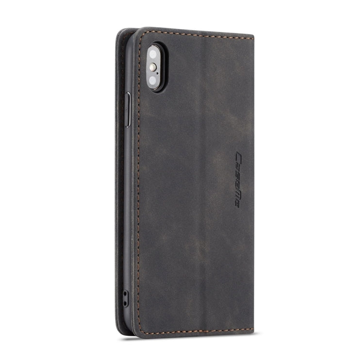 For iPhone X / XS CaseMe-013 Multifunctional Retro Frosted Horizontal Flip Leather Case with Card Slot & Holder & Wallet