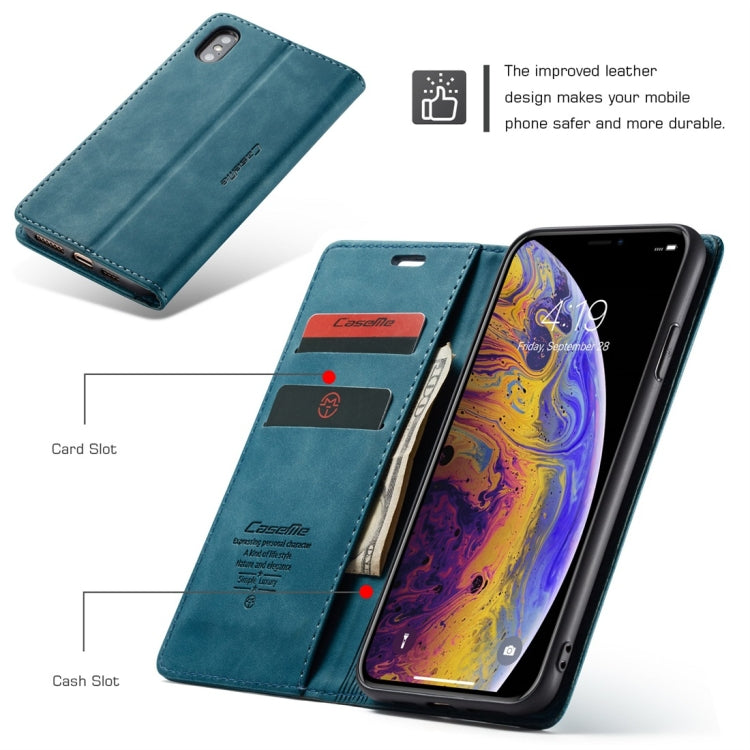 For iPhone X / XS CaseMe-013 Multifunctional Retro Frosted Horizontal Flip Leather Case with Card Slot & Holder & Wallet, For iPhone X / XS