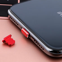 Load image into Gallery viewer, 2pcs Universal 8 Pin Charging Port Metal Anti-Dust Plug for iPhone