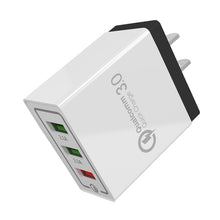 Load image into Gallery viewer, AR-QC-03 2.1A 3 USB Ports Quick Charger Travel Charger, US Plug, AR-QC-03 US, AR-QC-03 US Plug Blue