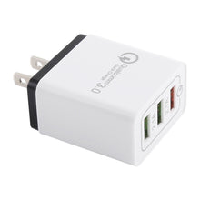 Load image into Gallery viewer, AR-QC-03 2.1A 3 USB Ports Quick Charger Travel Charger, US Plug, AR-QC-03 US, AR-QC-03 US Plug Blue