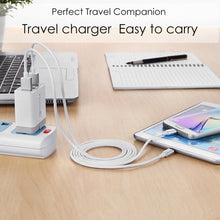 Load image into Gallery viewer, AR-QC-03 2.1A 3 USB Ports Quick Charger Travel Charger, US Plug, AR-QC-03 US, AR-QC-03 US Plug Blue