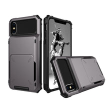 Load image into Gallery viewer, For iPhone X / XS Shockproof TPU + PC Protective Case with Card Slot