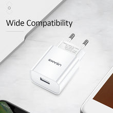Load image into Gallery viewer, USAMS US-CC075 T18 2.1A Single USB Travel Charger, EU Plug