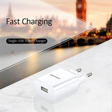 Load image into Gallery viewer, USAMS US-CC075 T18 2.1A Single USB Travel Charger, EU Plug