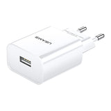 USAMS US-CC075 T18 2.1A Single USB Travel Charger, EU Plug