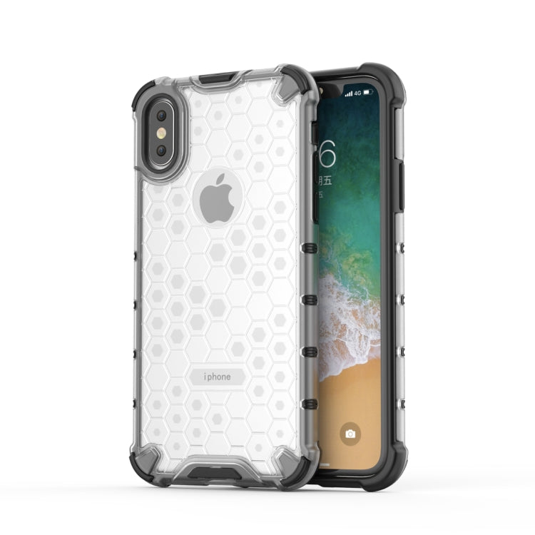 For iPhone X / XS Shockproof Honeycomb PC + TPU Protective Case