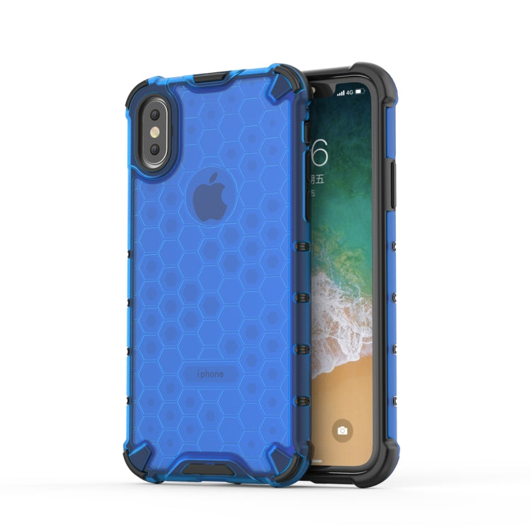For iPhone X / XS Shockproof Honeycomb PC + TPU Protective Case