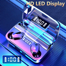 Load image into Gallery viewer, A9 TWS CVC8.0 and DSP Dual Noise Cancelling Bluetooth Earphone with Magnetic Charging Box &amp; LED Digital Display, Support Touch &amp; HD Call &amp; Siri &amp; Power Bank