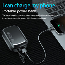 Load image into Gallery viewer, A13 TWS CVC8.0 and DSP Dual Noise Cancelling Touch Bluetooth Earphone with Charging Box, Support LED Digital Display &amp; Clock &amp; Flashlight &amp; HD Call &amp; Siri &amp; Power Bank