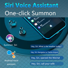 Load image into Gallery viewer, A13 TWS CVC8.0 and DSP Dual Noise Cancelling Touch Bluetooth Earphone with Charging Box, Support LED Digital Display &amp; Clock &amp; Flashlight &amp; HD Call &amp; Siri &amp; Power Bank