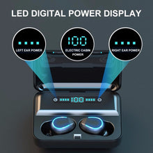 Load image into Gallery viewer, F9-5 Intelligent Noise Cancelling Touch Bluetooth Earphone with Charging Box, Supports Three-screen LED Power Display &amp; HD Call &amp; Power Bank &amp; Siri