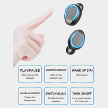 Load image into Gallery viewer, F9-6 TWS CVC8.0 Noise Cancelling Touch Bluetooth Earphone with Pull-out Cylindrical Charging Box, Support LED Power Digital Display &amp; Call &amp; Siri