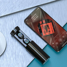 Load image into Gallery viewer, F9-6 TWS CVC8.0 Noise Cancelling Touch Bluetooth Earphone with Pull-out Cylindrical Charging Box, Support LED Power Digital Display &amp; Call &amp; Siri