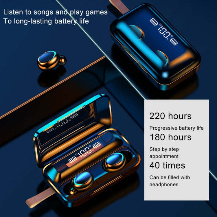 F9-5C Jerry Solution Touch Bluetooth Earphone with Magnetic Charging Box, Support Three-screen LED Power Display & Power Bank & Call & Siri & Hand Strap