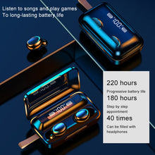 Load image into Gallery viewer, F9-5C Jerry Solution Touch Bluetooth Earphone with Magnetic Charging Box, Support Three-screen LED Power Display &amp; Power Bank &amp; Call &amp; Siri &amp; Hand Strap