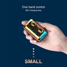 Load image into Gallery viewer, F9-5C Four-bar Breathing Light + Digital Display Noise Reduction Bluetooth Earphone with Hand Strap