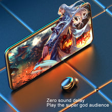 Load image into Gallery viewer, F9-5C Four-bar Breathing Light + Digital Display Noise Reduction Bluetooth Earphone with Hand Strap