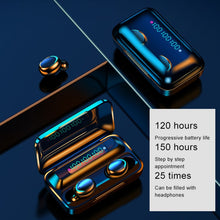 Load image into Gallery viewer, F9-5C Four-bar Breathing Light + Digital Display Noise Reduction Bluetooth Earphone with Hand Strap