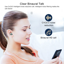 Load image into Gallery viewer, F9-5C Three-screen Digital Display Noise Reduction Bluetooth Earphone, F9-5C without Strap Black