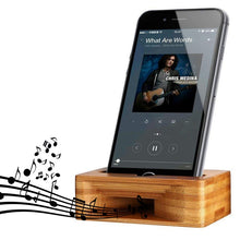 Load image into Gallery viewer, HQ-J101 Universal Bamboo Phone Desktop Stand Holder for Smart Phones within 5.5 inches