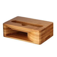 Load image into Gallery viewer, HQ-J101 Universal Bamboo Phone Desktop Stand Holder for Smart Phones within 5.5 inches