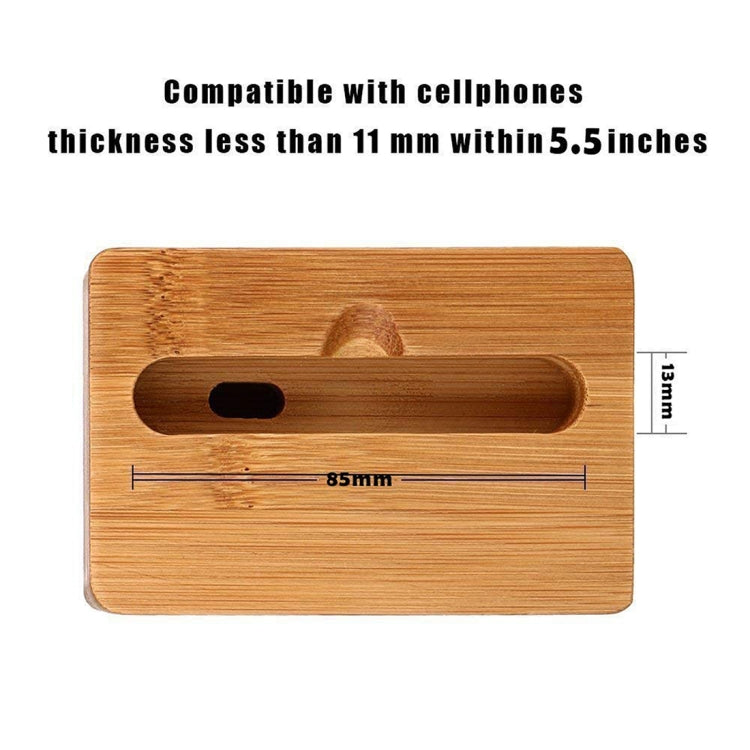 HQ-J101 Universal Bamboo Phone Desktop Stand Holder for Smart Phones within 5.5 inches