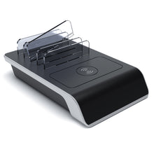 Load image into Gallery viewer, UD09 4 USB Ports Qi Standard Wireless Charger Phone Desktop Stand Holder, US Plug