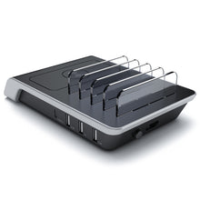 Load image into Gallery viewer, UD09 4 USB Ports Qi Standard Wireless Charger Phone Desktop Stand Holder, UK Plug