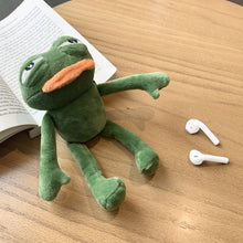 Load image into Gallery viewer, For AirPods 1 / 2 Plush Sad Frog Shape Earphone Protective Case with Hook