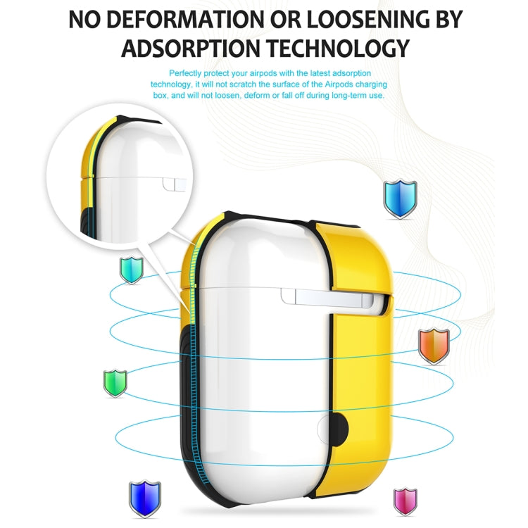 Varnished PC Bluetooth Earphones Case Anti-lost Storage Bag for Apple AirPods 1/2