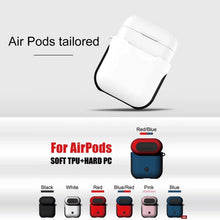 Load image into Gallery viewer, Frosted Rubber Paint + PC Bluetooth Earphones Case Anti-lost Storage Bag for Apple AirPods 1/2