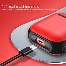 Load image into Gallery viewer, Frosted Rubber Paint + PC Bluetooth Earphones Case Anti-lost Storage Bag for Apple AirPods 1/2
