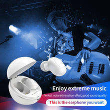Load image into Gallery viewer, A10 TWS Space Capsule Shape Wireless Bluetooth Earphone with Magnetic Charging Box &amp; Lanyard, Support HD Call &amp; Automatic Pairing Bluetooth